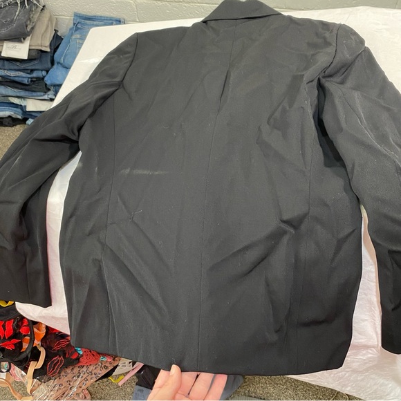 Vintage 100% Wool Anne Klein II Blazer Black Womens 10 Button Up Great Condition - Picture 7 of 13